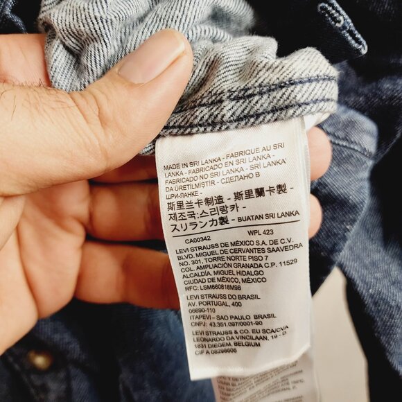 Levi's Warm Sutter Hooded Overshirt Navy XL OverSized Cottonized Hemp NWT - Picture 9 of 16